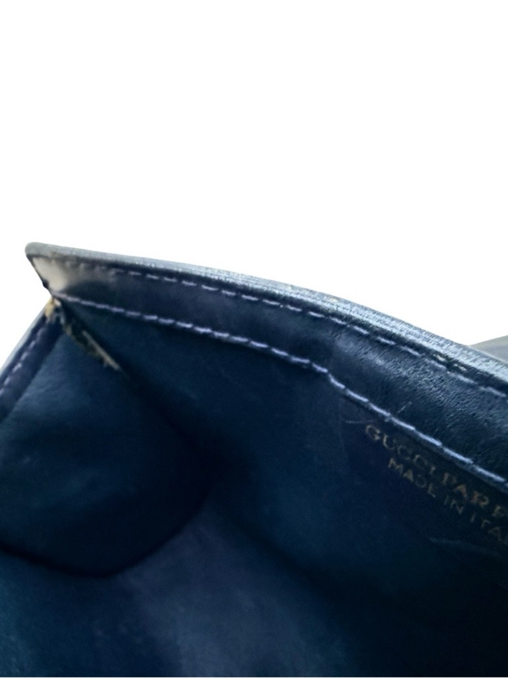 Gucci Navy/Red Web GG Monogram Crossbody Clutch SMALL - Picture 7 of 13